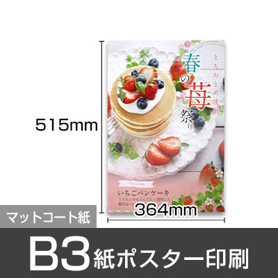 マットコート紙 B3サイズ価格表｜紙ポスターを激安プリント！店舗装飾