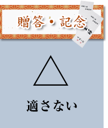 贈答・記念：適さない